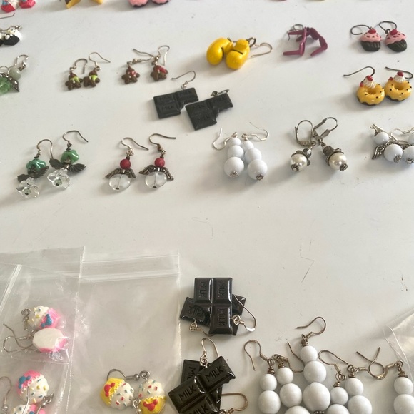 Hand Made sterling silver Earrings, Christmas, Snowmen,Donuts, Cupcakes and more - Picture 10 of 16